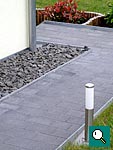 Rabatteneinfassung und Wandabschluss aus verzinktem Flachstahl